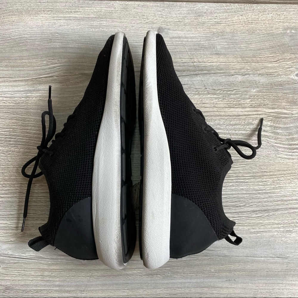 Aldo comfortable black fabric mesh lace up slip on sneakers white bottom 8.5 - Picture 7 of 10